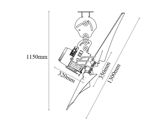 Pramoninis kryptinis ventiliatorius AGILE | Ø1300 mm | 29 300 m³/h | 0,55 kW | 400 V | IP65 | F05135 5