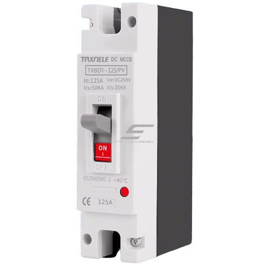 Industrial protective DC circuit breaker for solar modules 1P | 100A | 250VDC | 50kA