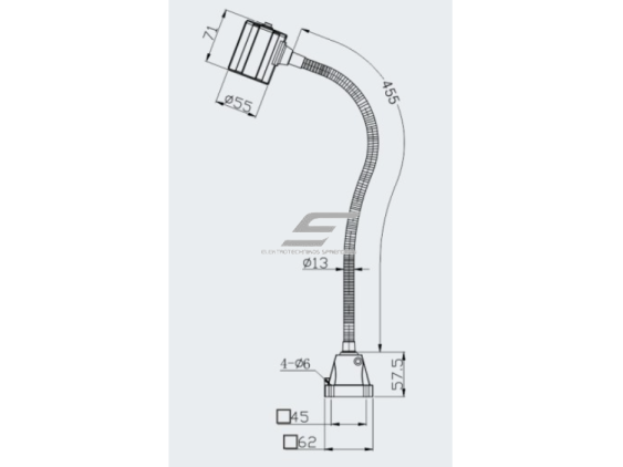 LED CNC staklių šviestuvas | su magnetiniu pagrindu | 4,5W | 220 V | pasirenkama CCT (3000K / 4000K / 6000K) | lanksti rankena | IP20 2
