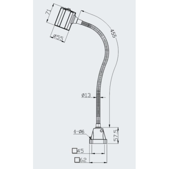 LED CNC tööpinkide valgusti | magnetilise alusega | 4,5W | 220 V | valitav CCT (3000K / 4000K / 6000K) | painduv käepide | IP20 2 LED CNC tööpinkide valgusti | magnetilise alusega | 4,5W | 220 V | valitav CCT (3000K / 4000K / 6000K) | painduv käepide | IP20 2