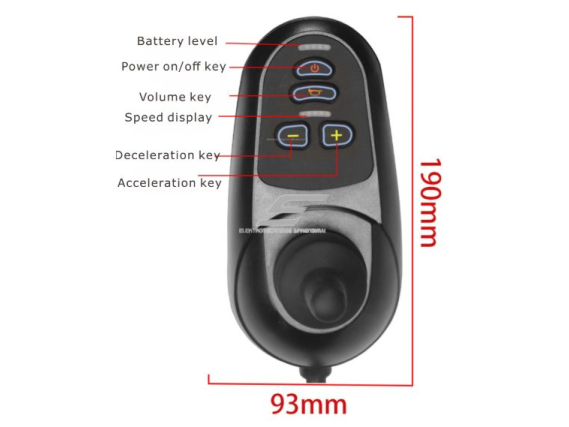 Elektrinio vežimėlio valdymo joystick valdiklis | 45A | DC varikliams | pakeičiamas kontroleris | plastikinis korpusas 2