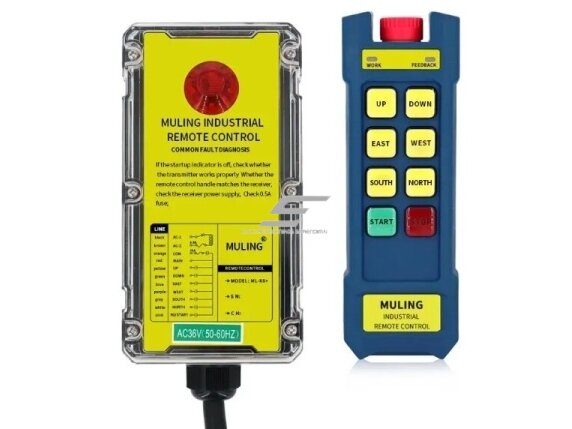Belaidis kranų valdymo pultas | 6 mygtukai + START/STOP | 1 greitis | 868 MHz | IP68 | ES-ML-K6 Belaidis kranų valdymo pultas | 6 mygtukai + START/STOP | 1 greitis | 868 MHz | IP68 | ES-ML-K6