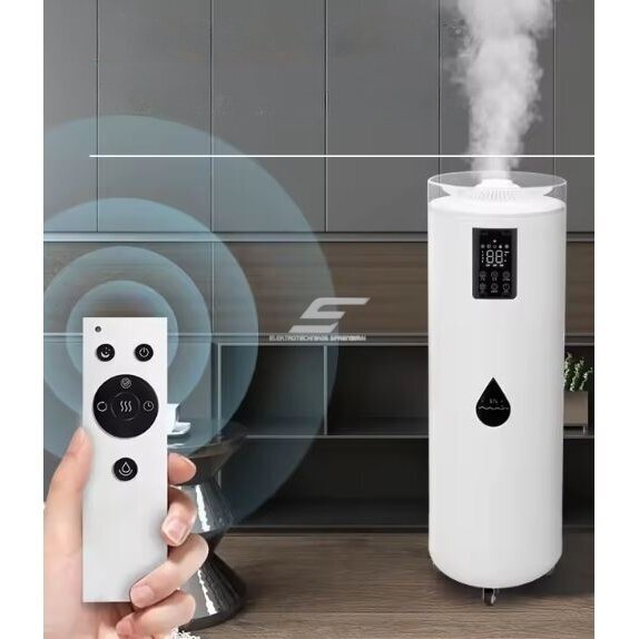 Przemysłowy ultradźwiękowy nawilżacz powietrza z lampą UV do sterylizacji | 70W | 230V | 17l | 800ml/h | 120m² | 240x240x1087mm | biały 2