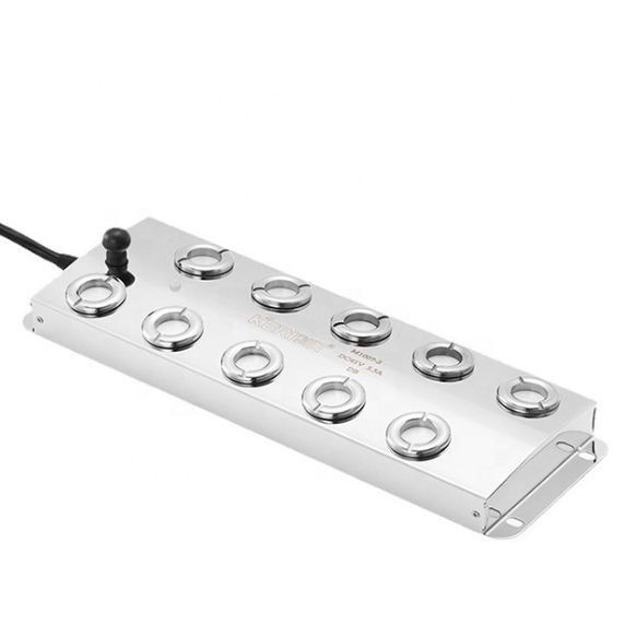 Tööstuslik ultraheli õhuniisutaja | udugeneraator | 7 L/h | 110–120V | 10 pead | 275x88x48 mm | ultraheli steriliseerimine | roostevaba teras