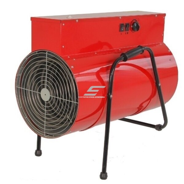 Przemysłowa elektryczna nagrzewnica z termostatem | 6000/12000W | 400V | IP22 | czerwona | okrągła Przemysłowa elektryczna nagrzewnica z termostatem | 6000/12000W | 400V | IP22 | czerwona | okrągła