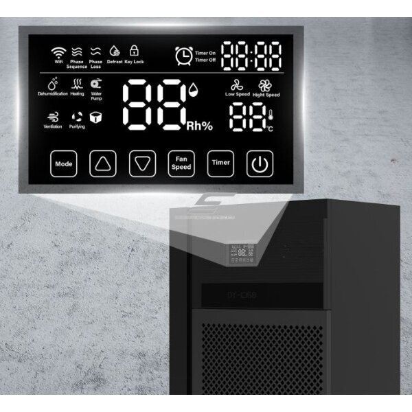 Промышленный осушитель воздуха | Влагосборник | 2400W | 380V | 168l/24h | 1700м³/ч | 1775x780x465мм | металлический | черный 2 Промышленный осушитель воздуха | Влагосборник | 2400W | 380V | 168l/24h | 1700м³/ч | 1775x780x465мм | металлический | черный 2