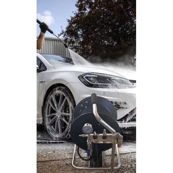 Augstspiediena mazgāšanas šļūtenes spole | 60m | 5000PSI | 460x430x510mm | bez šļūtenes | melna 3 Augstspiediena mazgāšanas šļūtenes spole | 60m | 5000PSI | 460x430x510mm | bez šļūtenes | melna 3