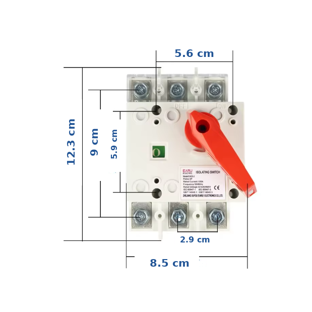 Силовой выключатель-разъединитель с ручкой | 3P | 100A | AC420/690V | 50/60Hz | для установки в электрический щит 2