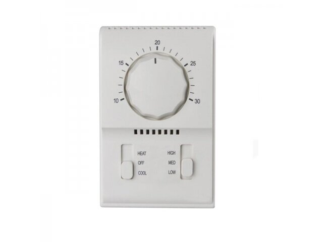Elektromechaninis patalpos termostatas | temperatūros reguliatorius | 6(4)A | 230V | +10...+30°C | baltas | IP20 | EFT