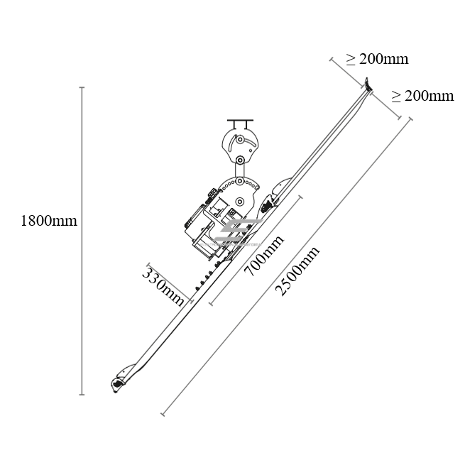 Przemysłowy wentylator sufitowy HVLS SPINBOY II | Ø2,5 m | 87 000 m³/h | 0,85 kW | 400 V | 260 obr./min | IP65 | F76253 6 Przemysłowy wentylator sufitowy HVLS SPINBOY II | Ø2,5 m | 87 000 m³/h | 0,85 kW | 400 V | 260 obr./min | IP65 | F76253 6