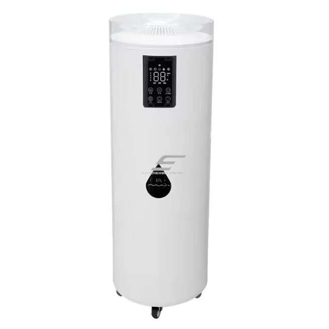 Przemysłowy ultradźwiękowy nawilżacz powietrza z lampą UV do sterylizacji | 70W | 230V | 17l | 800ml/h | 120m² | 240x240x1087mm | biały