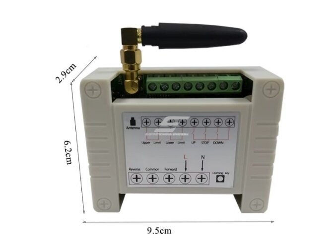 Belaidis kranų valdymo pultas | 2 siųstuvai + imtuvas | 2 mygtukai + START/STOP | 1 greitis | 315 MHz | 100–240 V AC | ES-E1738-315B 2