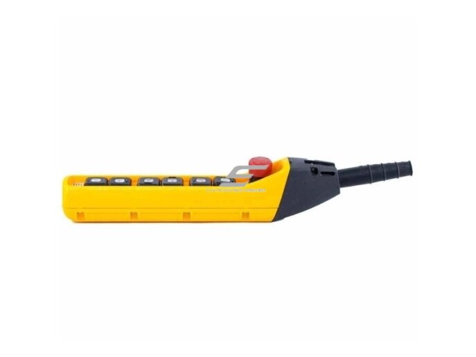 Pramoninis kranų valdymo pultas | su 6 mygtukais | su pasukamu STOP mygtuku | 2-5A | 250-500V | IP56 | 1 greičio 1