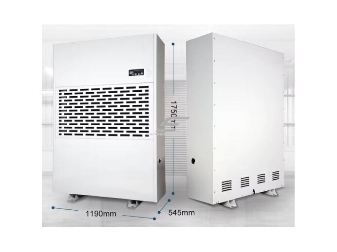 Pramoninis kompresorinis oro sausintuvas | drėgmės surinkėjas | 5500W | 380V | 520l/24h | 3800m³/h | 1750x1190x545mm | baltas 3