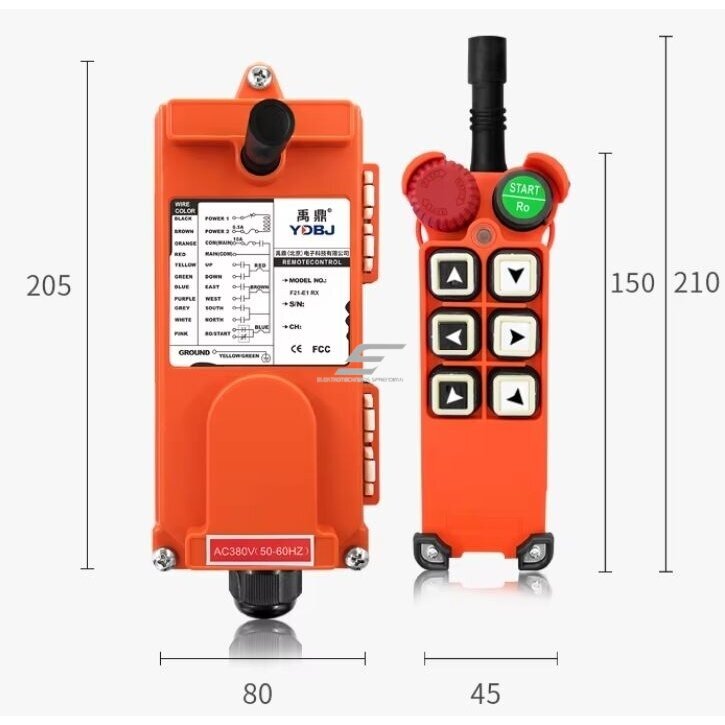 Juhtmevaba kraana raadiopult | 6 nuppu + START + seene-STOP | 1 kiirus | 24–440 V AC/DC | IP65 | ES-F21-E1-TX 2 Juhtmevaba kraana raadiopult | 6 nuppu + START + seene-STOP | 1 kiirus | 24–440 V AC/DC | IP65 | ES-F21-E1-TX 2