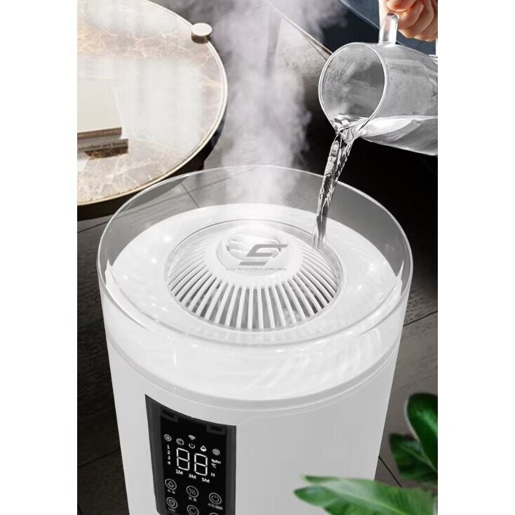 Przemysłowy ultradźwiękowy nawilżacz powietrza z lampą UV do sterylizacji | 70W | 230V | 17l | 800ml/h | 120m² | 240x240x1087mm | biały 3 Przemysłowy ultradźwiękowy nawilżacz powietrza z lampą UV do sterylizacji | 70W | 230V | 17l | 800ml/h | 120m² | 240x240x1087mm | biały 3