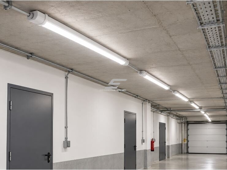 Pramoninis hermetinis LED šviestuvas | garažų tipo | 48W | 180-265V | 4000K | 4800lm | 1500mm | virštinkinis | IP65 | TRI-PROOF 1