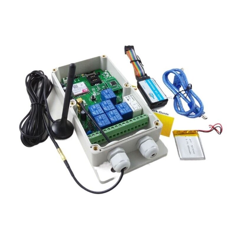 GSM remote control relay | 7 channels | 230VAC/30VDC | 10A | NO + COM | SMS and call control GSM remote control relay | 7 channels | 230VAC/30VDC | 10A | NO + COM | SMS and call control