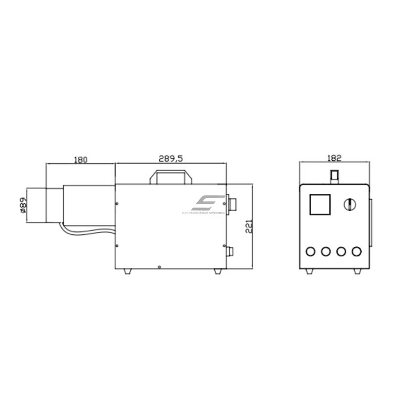 Hot air blower-dryer | electric air heater with centrifugal fan | 7.5kW | 220V | 20–250°C | stainless steel корпус 2 Hot air blower-dryer | electric air heater with centrifugal fan | 7.5kW | 220V | 20–250°C | stainless steel корпус 2