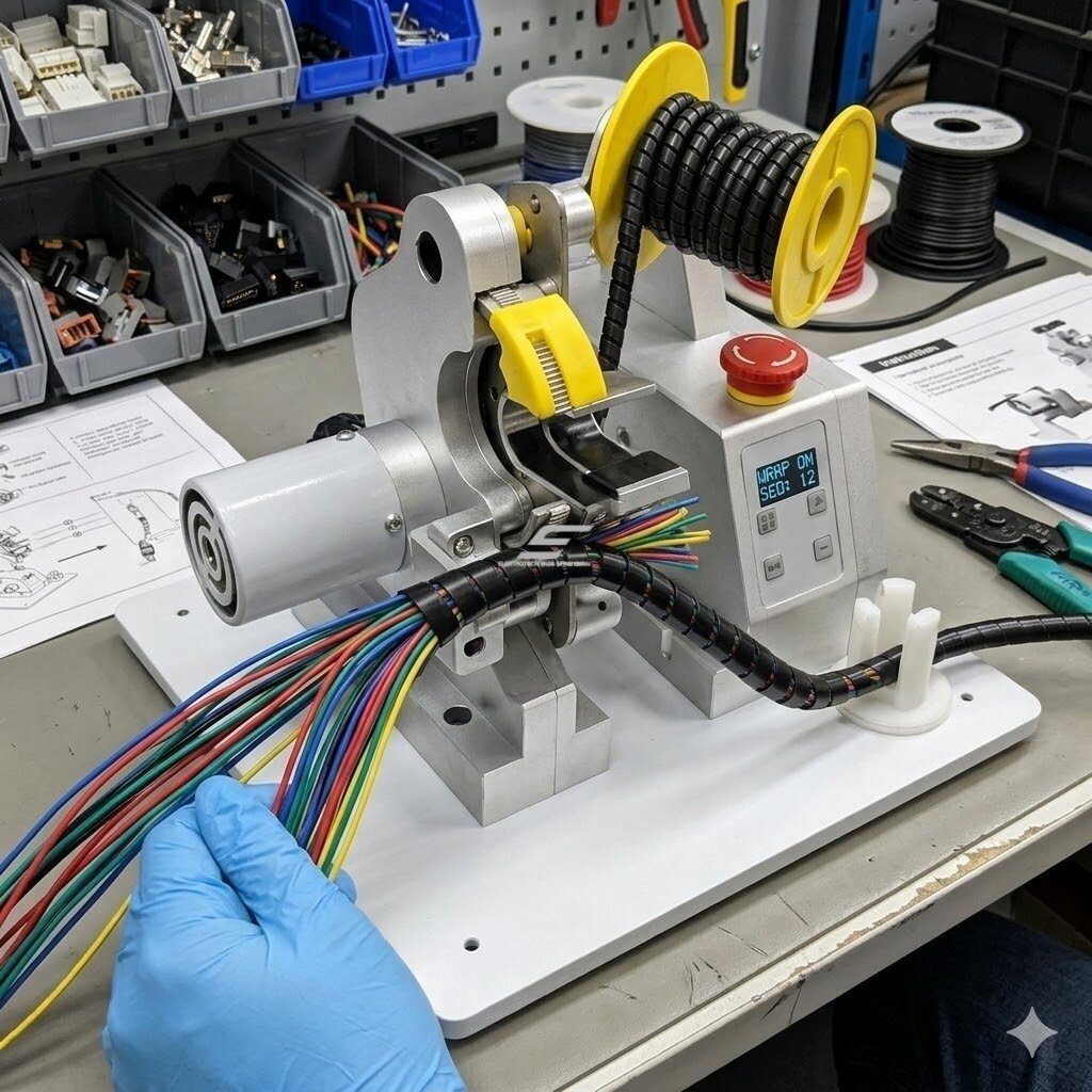 Lauapealne juhtmekimpude mähkimismasin | poolautomaatne | Ø3-25 mm | AC100-240V | punkt- ja pidev spiraalmähkimine 2 Lauapealne juhtmekimpude mähkimismasin | poolautomaatne | Ø3-25 mm | AC100-240V | punkt- ja pidev spiraalmähkimine 2
