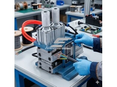 Pusiau automatinis | pneumatinis | laidų ir kabelių izoliacijos nužievintojas | 2–20 mm | 0.5–0.75 MPa | 30–120 vnt./min 1 Pusiau automatinis | pneumatinis | laidų ir kabelių izoliacijos nužievintojas | 2–20 mm | 0.5–0.75 MPa | 30–120 vnt./min 1