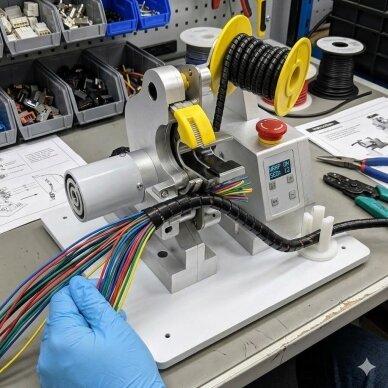Lauapealne juhtmekimpude mähkimismasin | poolautomaatne | Ø3-25 mm | AC100-240V | punkt- ja pidev spiraalmähkimine 2