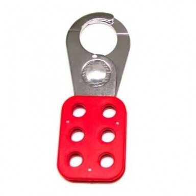 LOTO Safety multi-lock hasp | lock | 6 lock holes | 25 mm | red LOTO Safety multi-lock hasp | lock | 6 lock holes | 25 mm | red