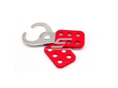 LOTO saugos daugiaspynis užraktas | spyna | 6 spynų angos | 25mm | raudonas | plieninis 1 LOTO saugos daugiaspynis užraktas | spyna | 6 spynų angos | 25mm | raudonas | plieninis 1