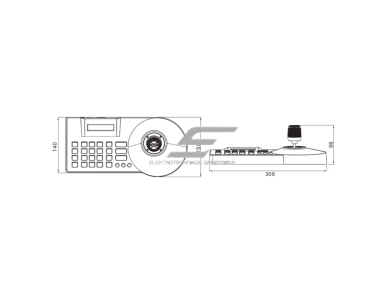 Rankinis IP ir PTZ kamerų valdymas su klaviatūra ir joystick | 12VDC | Onvif | Pelco-D/P 5 Rankinis IP ir PTZ kamerų valdymas su klaviatūra ir joystick | 12VDC | Onvif | Pelco-D/P 5