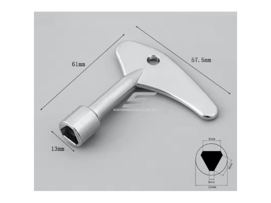 Raktas elektros skydams | trikampis | 9mm | 61x57mm 2 Raktas elektros skydams | trikampis | 9mm | 61x57mm 2