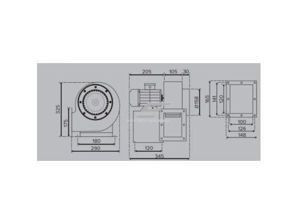 Radialinis sraiginis ventiliatorius | dešinės pusės | dviejų polių variklis | 230V | D158 | 345×325×290mm | plienas | mėlyna | Turbo Balance Plus 200 2P 230 D | 4772318505315 2 Radialinis sraiginis ventiliatorius | dešinės pusės | dviejų polių variklis | 230V | D158 | 345×325×290mm | plienas | mėlyna | Turbo Balance Plus 200 2P 230 D | 4772318505315 2