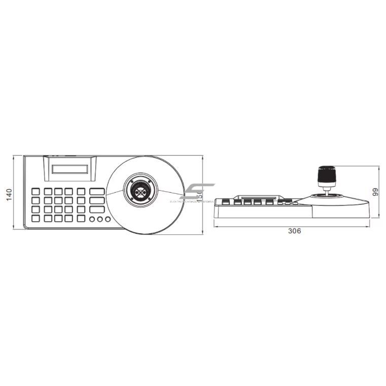 Ручное управление IP и PTZ камерами с клавиатурой и джойстиком | 12VDC | Onvif | Pelco-D/P 5
