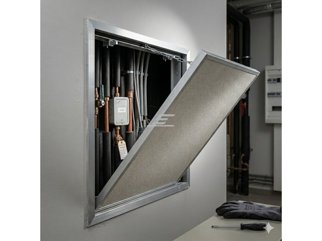 Revizinės durelės-liukas | 250x250x40mm | aliuminio profilis | su grandine | RDL2525C 7 Revizinės durelės-liukas | 250x250x40mm | aliuminio profilis | su grandine | RDL2525C 7