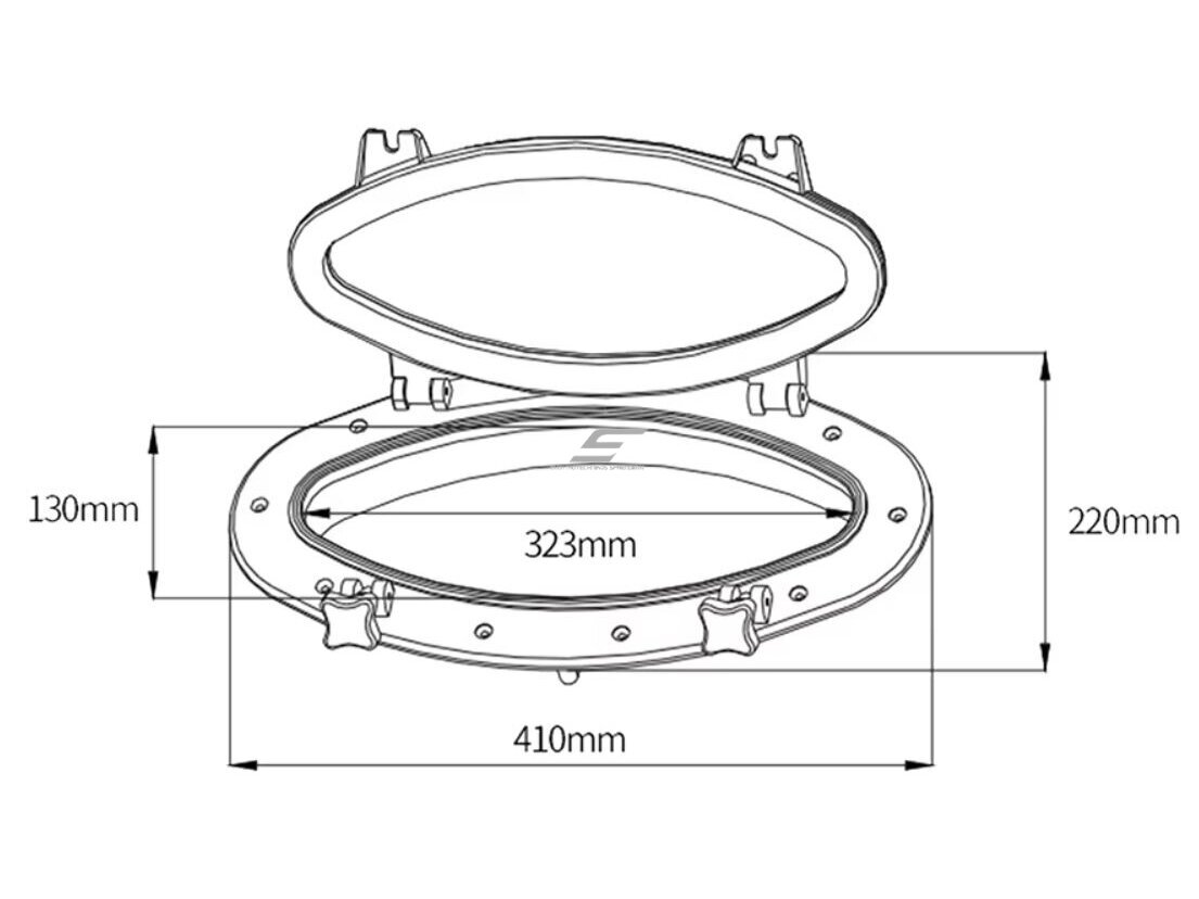 Revizinis liukas su langu | 130x323mm | plastikinis | juodas 3 Revizinis liukas su langu | 130x323mm | plastikinis | juodas 3