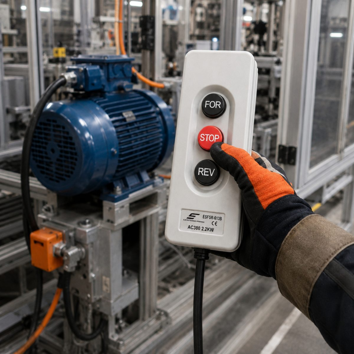 Reversing switch | control push button | FORWARD/STOP/REVERSE | 2.2kW | 6A | 380V 4 Reversing switch | control push button | FORWARD/STOP/REVERSE | 2.2kW | 6A | 380V 4