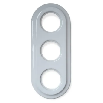 Frame for flush-mounted socket | switch | 3-gang | ceramic | retro style | white Frame for flush-mounted socket | switch | 3-gang | ceramic | retro style | white
