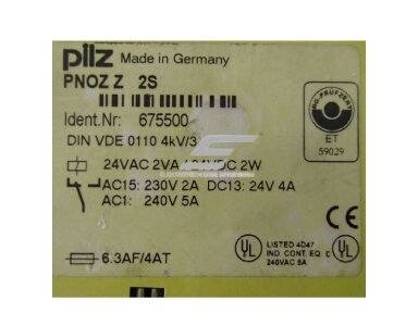 Saugos relė | PNOZ Z 2S | 675500 Saugos relė | PNOZ Z 2S | 675500