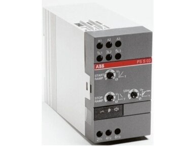 Švelnaus | minkšto paleidimo įrenginys | soft starteris | 3,5A | 1,1kW | 24-110VAC/DC | 110-400VAC | ABB | ps s 03-400b Švelnaus | minkšto paleidimo įrenginys | soft starteris | 3,5A | 1,1kW | 24-110VAC/DC | 110-400VAC | ABB | ps s 03-400b