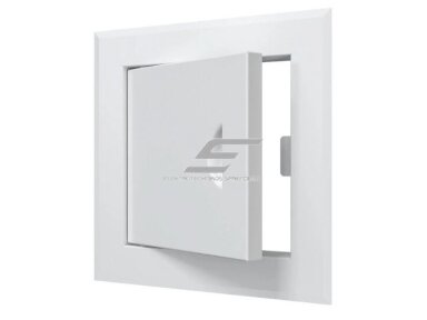 Revizinės durelės-liukas su rankenėle | 210x210x30mm | balta | plienas | RDL1515M Revizinės durelės-liukas su rankenėle | 210x210x30mm | balta | plienas | RDL1515M