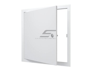 Revizinės durelės-liukas su užraktu | 560x560x30mm | balta | plienas | RDL5050SU Revizinės durelės-liukas su užraktu | 560x560x30mm | balta | plienas | RDL5050SU