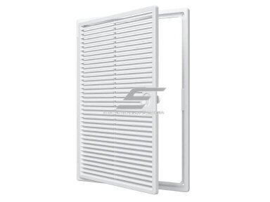 Revizinės durelės-liukas su grotelėmis | 300x400mm | virštinkinės | baltos | plastikinės | RDL3040 Revizinės durelės-liukas su grotelėmis | 300x400mm | virštinkinės | baltos | plastikinės | RDL3040