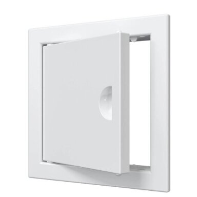 Inspection hatch door | 122x122x24mm | with handle and flange | white | plastic | RDL1010R
