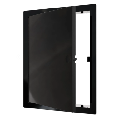 Inspection door–hatch | push-open | 222×172×24 mm | black | plastic Inspection door–hatch | push-open | 222×172×24 mm | black | plastic