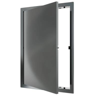 Inspection door–hatch | push-open | 224×224×24 mm | gray | plastic Inspection door–hatch | push-open | 224×224×24 mm | gray | plastic