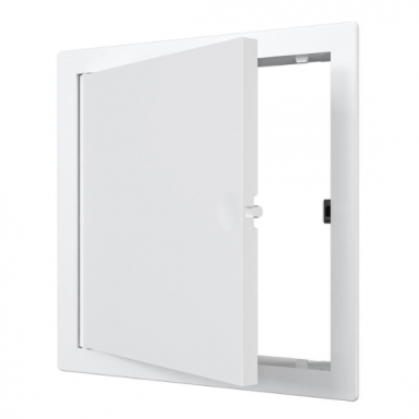Inspection door-hatch | push-to-open | with flange | 100x100x24mm | white | plastic | RDL1010N Inspection door-hatch | push-to-open | with flange | 100x100x24mm | white | plastic | RDL1010N
