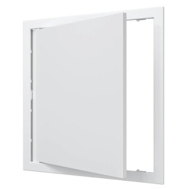 Inspection hatch door | push-to-open | with flange | 368x368x24mm | white | plastic | RDL3535A Inspection hatch door | push-to-open | with flange | 368x368x24mm | white | plastic | RDL3535A
