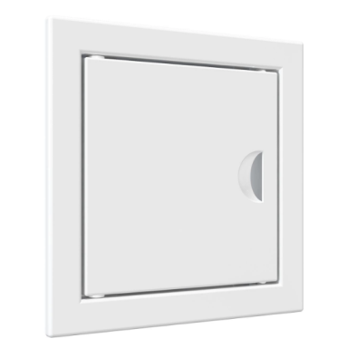 Inspection hatch door | 122x122x24mm | with handle and flange | white | plastic | RDL1010R