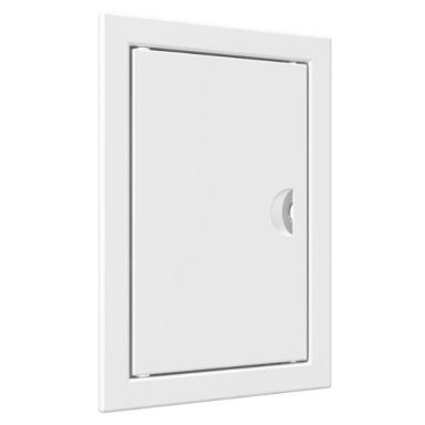Inspection hatch door | 172x122x24mm | with handle and flange | white | plastic | RDL1015R