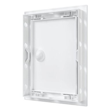 Inspection hatch door | 218x168x24mm | with handle and flange | white | plastic | RDL1520R