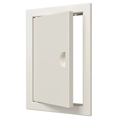 Inspection hatch door | 172x122x24mm | with handle and flange | ivory | plastic | RDL1015S